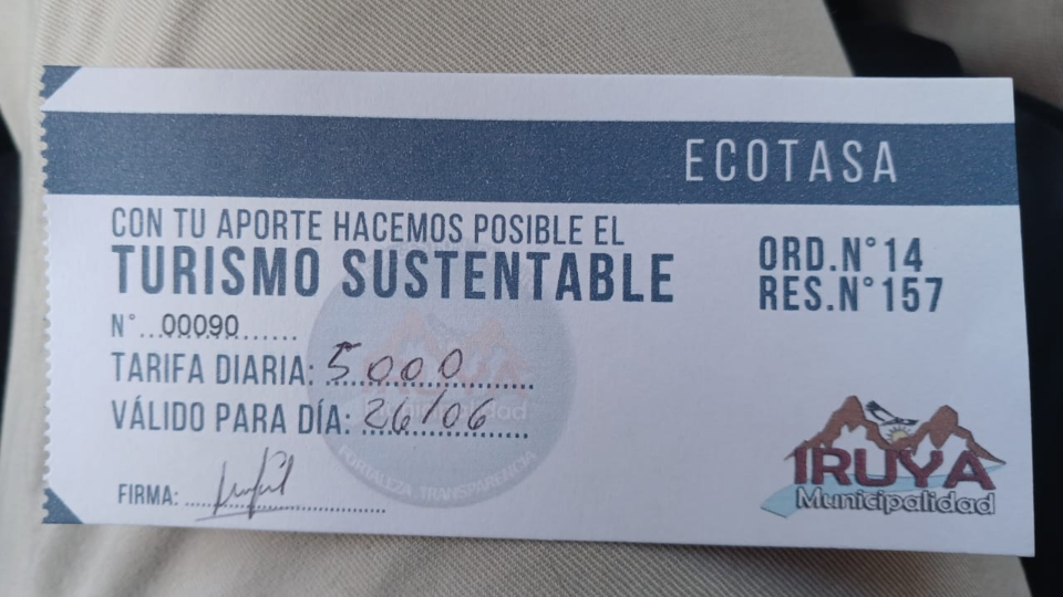 Ecotasa Iruya